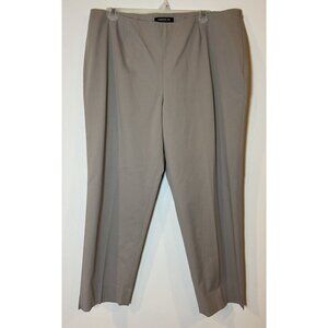 Lafayette 148 New York Pants Straight Leg Ankle Side Zip Gray Size 14